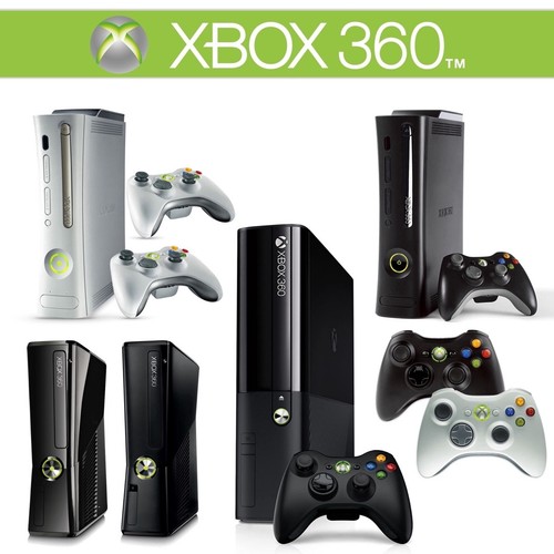 Console xbox 360 - console, (bianco/nero)